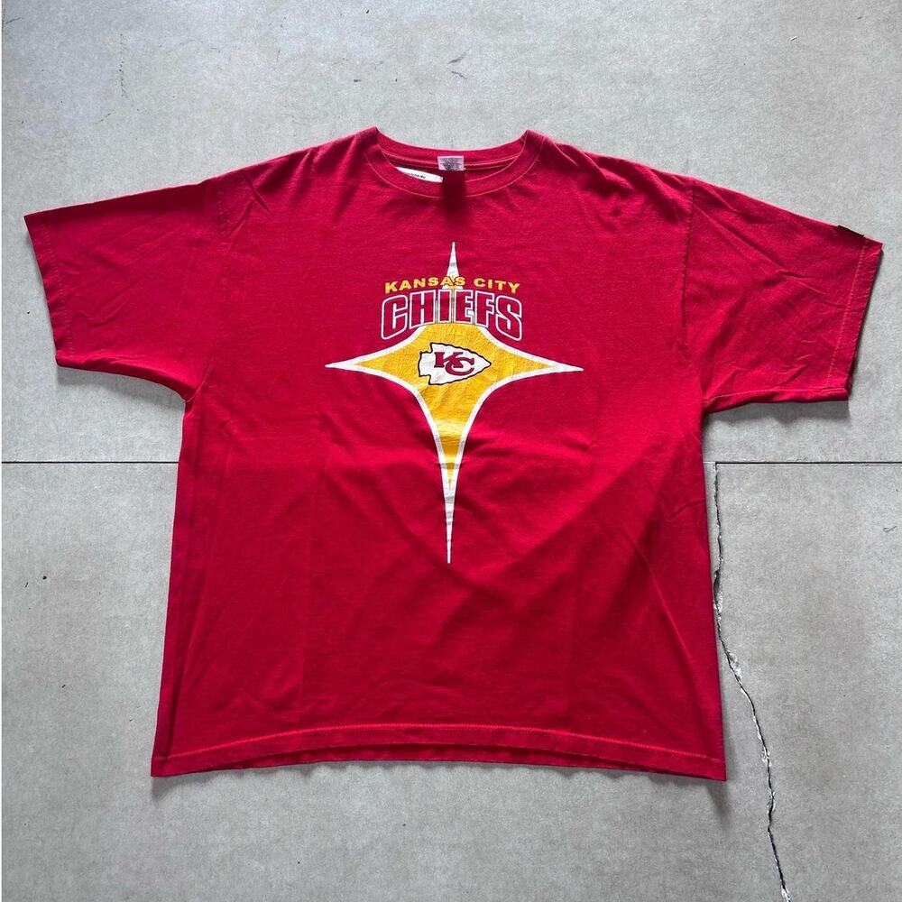 90s Vintage Kansas City Chiefs Starter Star Red T Shirt Size XXL